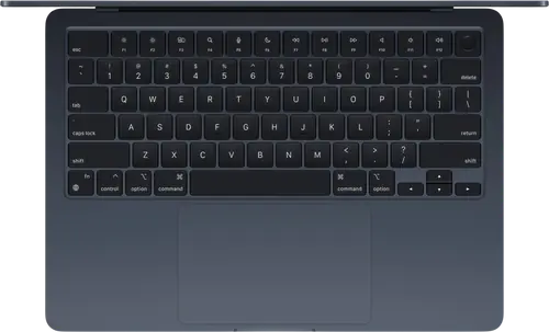 Apple MacBook Air, keyboard and trackpad seen from above