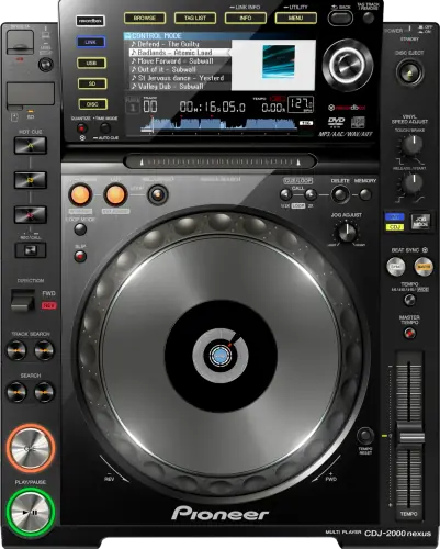 Pioneer DJ CDJ-2000NXS media player control panel, top view