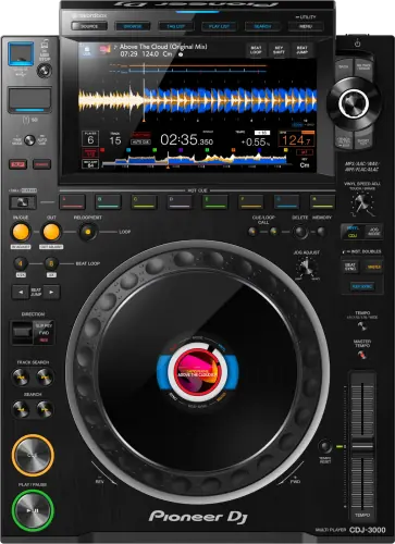 Pioneer DJ CDJ-3000 media player control panel, top view
