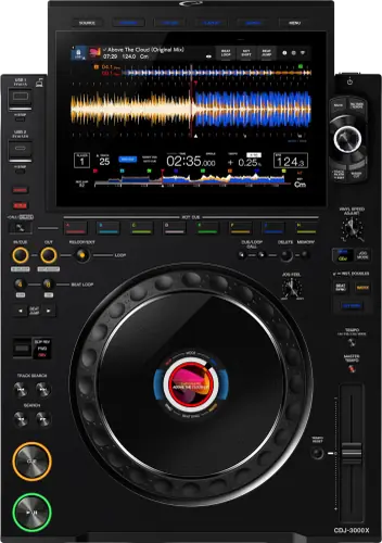 AlphaTheta CDJ-3000X media player control panel, top view