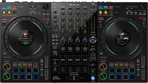 AlphaTheta DDJ-FLX10 4-channel DJ controller control panel, top view