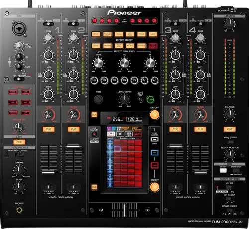 Pioneer DJ DJM-2000NXS four channel digital DJ mixer, top view