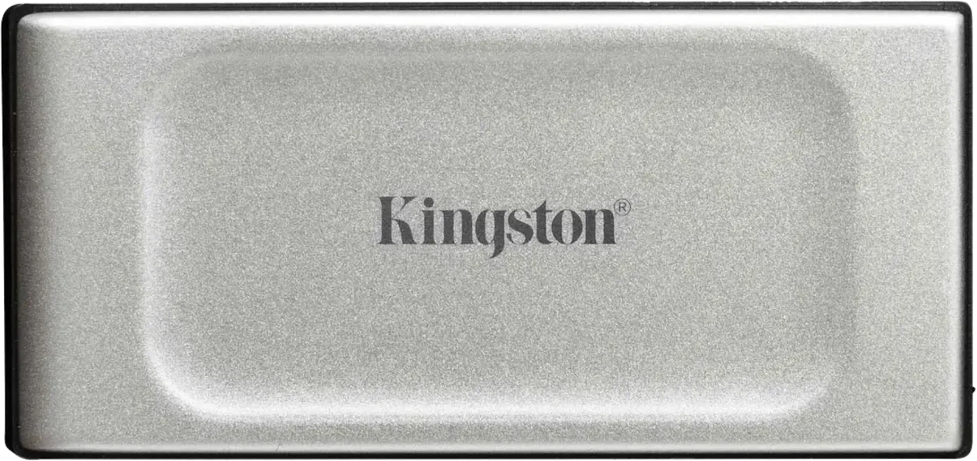 Kingston XS2000 portable SSD with its rubber sleeve