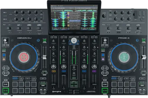 Denon DJ PRIME 4 standalone DJ system, top view