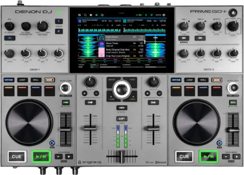 Denon DJ PRIME GO+ standalone DJ system, top view