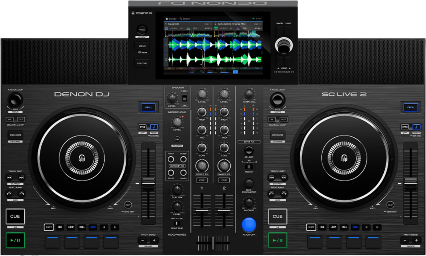 Denon DJ SC LIVE 2 standalone DJ system, top view