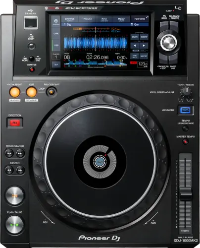 Pioneer DJ XDJ-1000MK2 media player control panel, top view