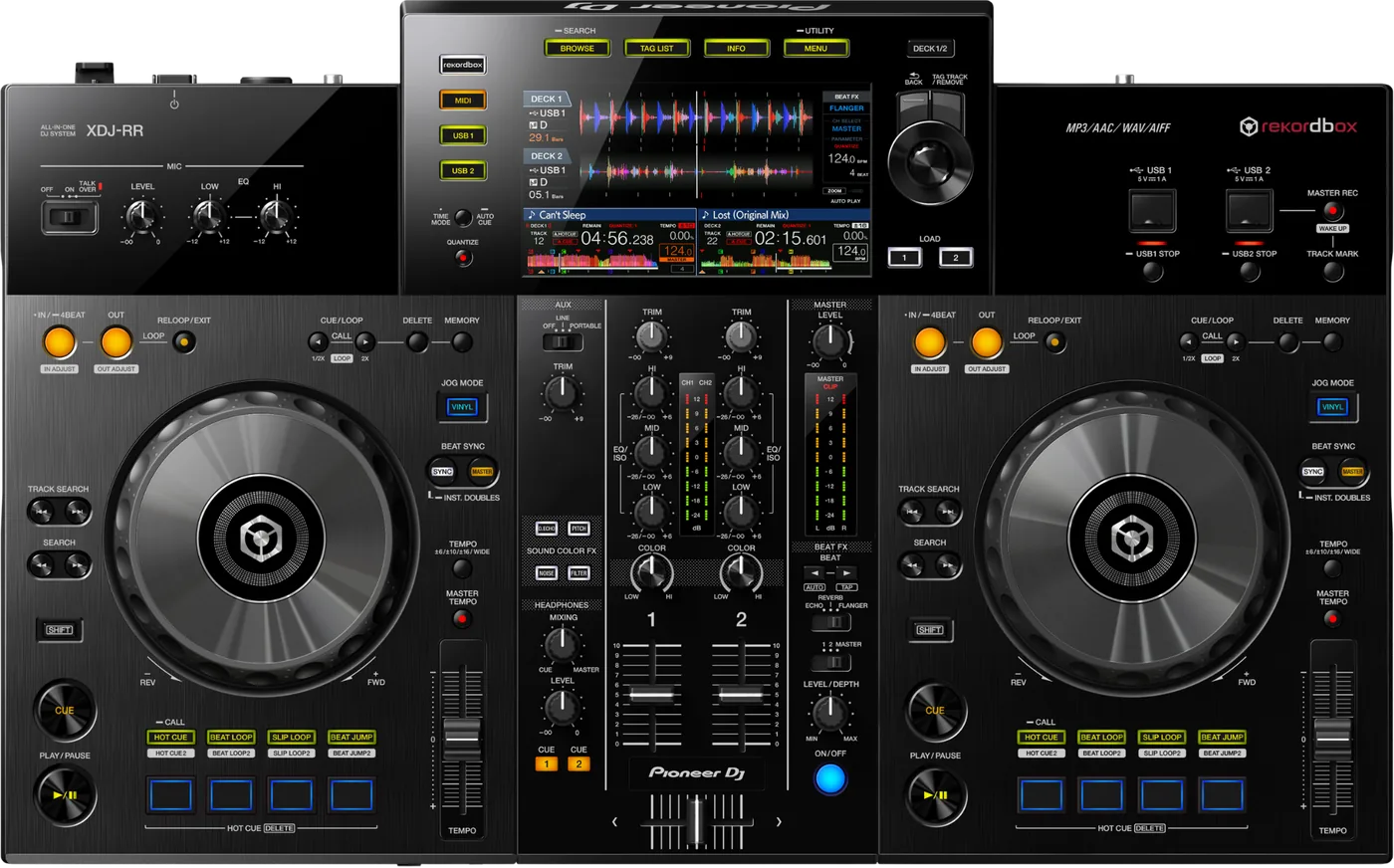 Pioneer DJ XDJ-RR 2-channel all-in-one DJ system control panel, top view