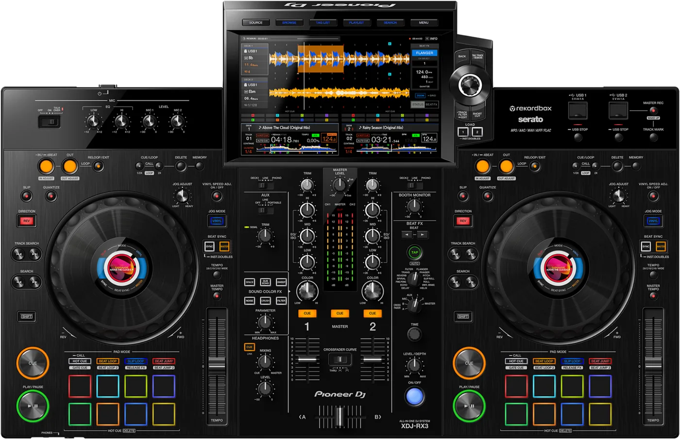 Pioneer DJ XDJ-RX3 2-channel all-in-one DJ system, top view